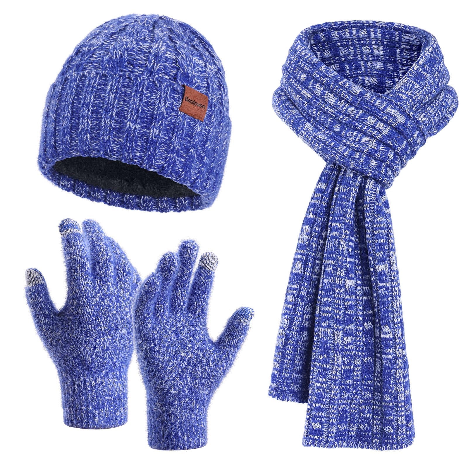 JGTDBPO 3 Piece Set Scarf for Women Winter Hat Beanie Scarf 