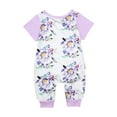 thumbnail image 1 of JGTDBPO Baby Girl Clothes Newborn Infant Romper Summer Fashion Cute Print Round Neck Short Sleeve Onesie Crawl Suit, 1 of 9
