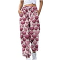 thumbnail image 1 of JGTDBPO Baggy Sweatpants for Women Drawstring Valentine'S Day Printed High Waist Casual Loose Joggers Y2K Warm Trousers with Pockets Sporty Athletic Bound Ankle Lounge Pants, 1 of 5