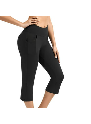 GAYHAY Leggings with Pockets for Women Reg & Plus Size - Capri Yoga Pants  High Waist Tummy Control Compression for Workout, Black, X-Small :  : Clothing, Shoes & Accessories
