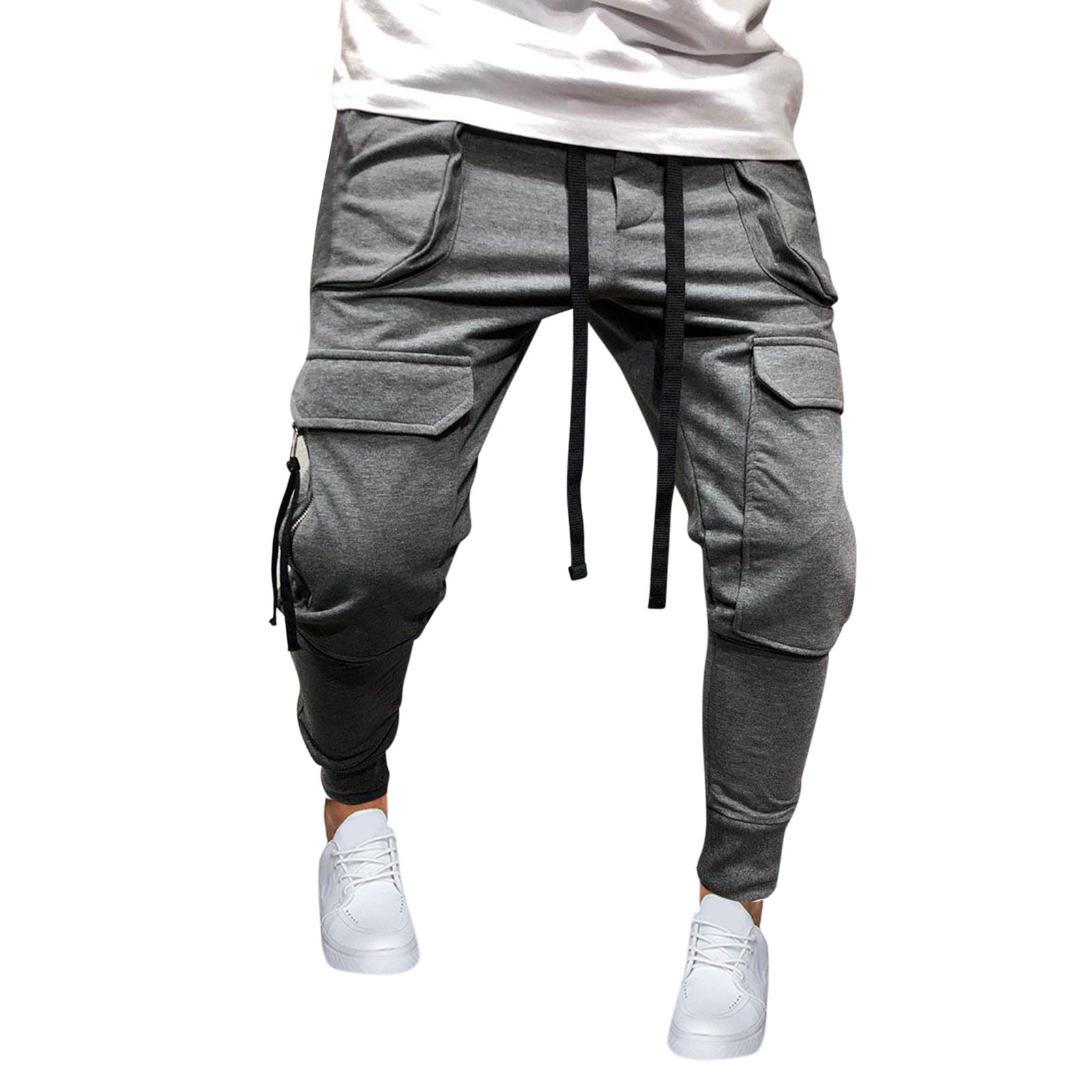 JGTDBPO Cargo Pants Men Multi-Pocket Training Reflective JGTDBPO Cargo Pants Men Multi-Pocket Training Reflective