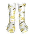 thumbnail image 1 of Xecao Sweet Honey Print Fashion No Heel Casual Crew Socks Cushioned Breathable for Men Women - Moisture wicking,Not easy to fade Suitable for daily, 1 of 7