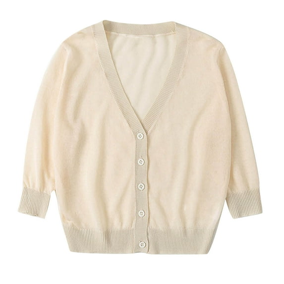 JGTDBPO Coat For Toddlers Small Cardigan Infant Kids And Winter Sweater Candy Color Long Sleeve V-Neck Cardigan Solid Color Little Girl Button Sweaters Uniform