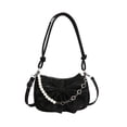 thumbnail image 1 of JGTDBPO Crossbody Bags for Women, Cute Wrinkle Shoulder Bag with Large Bow with Detachable Pearl Chain Strap for Daily Travel Work Black, 1 of 6