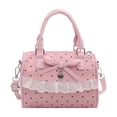 thumbnail image 1 of JGTDBPO Crossbody Bags for Women, Sweet Bow Polka Dot Handbag with Lace Ruffle and Adjustable Strap for Daily Travel Work Pink, 1 of 6