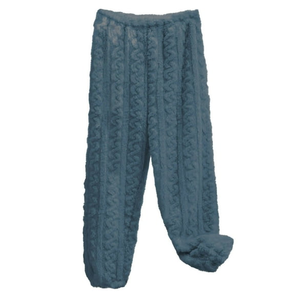 fheaev Fleece Pajama Pants For Women Elasti Waist Warm Pajama Pj Bottoms Wide Leg Pants Sleeping Loose Plush Sleep Thick Velvet Home Pants With Pockets
