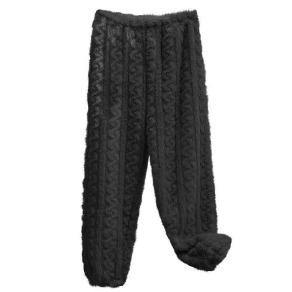 fheaev Fleece Pajama Pants For Women Elasti Waist Warm Pajama Pj Bottoms Wide Leg Pants Sleeping Loose Plush Sleep Thick Velvet Home Pants With Pockets
