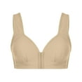 thumbnail image 1 of JGTDBPO Front Closure Bra For Women Plus Size Pure Wire Free Bras Comfort Shockproof Breathable Sports Bras Push Up Underwear Bralettes One Piece Bra Daily Underwear, 1 of 9