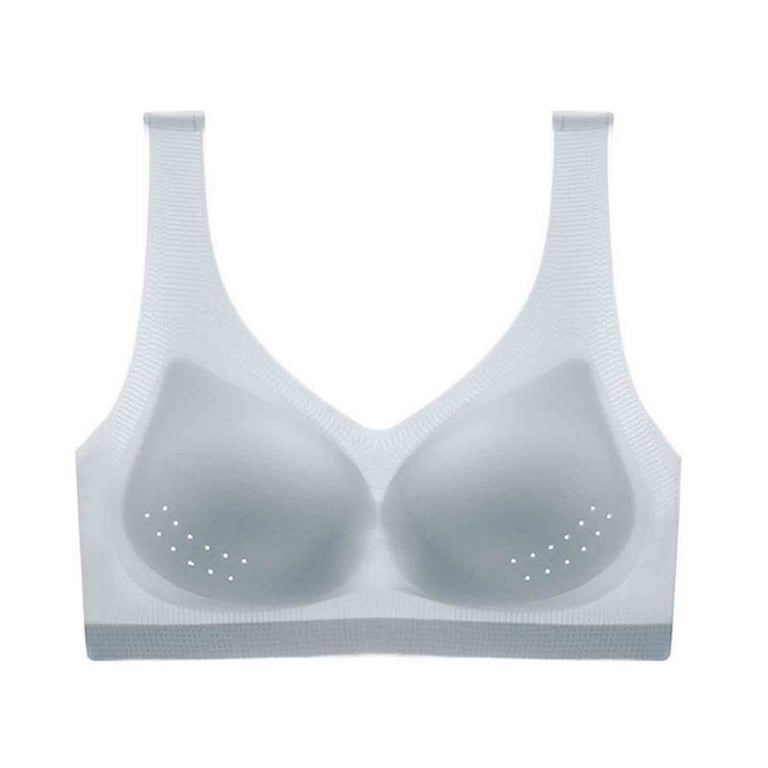 JGTDBPO Front Closure Bras For Women Traceless No Underwire Comfortable  Breathable Front Snap Bras Post Surgery Brassiere Gathered Adjusted Bra