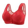 thumbnail image 1 of JGTDBPO Front Closure Bras for Women Full Coverage Wireless Closing Bra Post Surgery Brassiere Minimizer Front Buckle Everyday Bras Plus Size Front Button Bra, 1 of 6