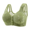 thumbnail image 1 of JGTDBPO Front Closure Bras for Women Full Coverage Wireless Closing Bra Post Surgery Brassiere Minimizer Front Buckle Everyday Bras Plus Size Front Button Bra, 1 of 6