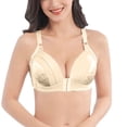 thumbnail image 1 of JGTDBPO Front Closure Bras For Women No Underwire Plus Size Full Coverage Bras Front Snap Bras Post Surgery Front Closure Brassiere Sports Bra Wireless Minimizer Bra Everyday Bar, 1 of 9