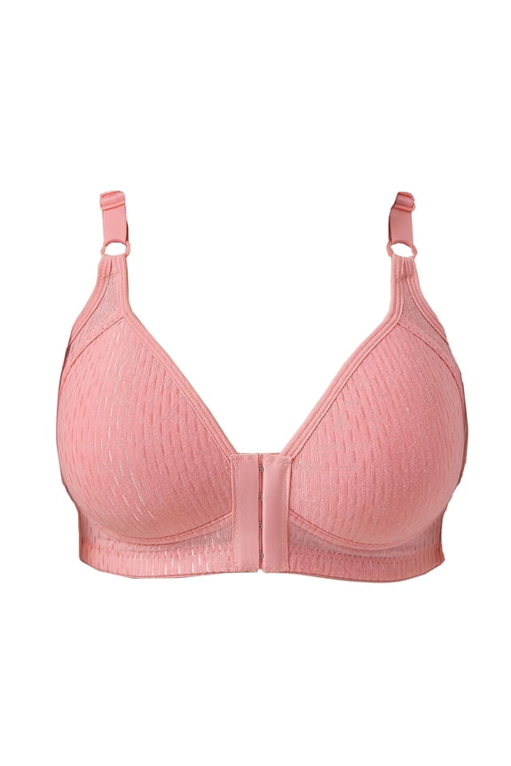 Front Closure Bras For Women No Underwire Plus Size Full Coverage Bras Front Snap Bras Post Surgery Front Closure Brassiere Sports Bra Wireless Minimizer Bra