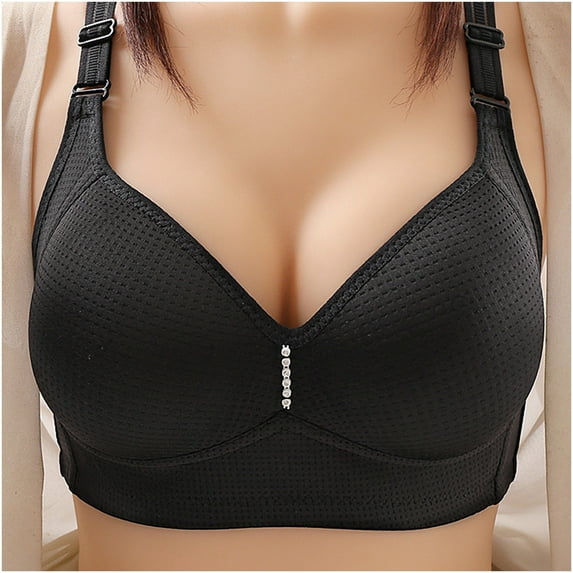 JGTDBPO Front Closure Bras For Women No Underwire Plus Size Full Coverage Bras Front Snap Bras Post Surgery Front Closure Brassiere Sports Bra Wireless Minimizer Bra