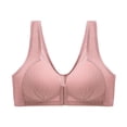 thumbnail image 1 of JGTDBPO Front Closure Bras For Women No Underwire Plus Size Full Coverage Bras Front Snap Bras Post Surgery Front Closure Brassiere Sports Bra Zip Wireless Minimizer Bra, 1 of 4
