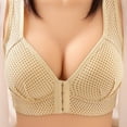 thumbnail image 1 of JGTDBPO Front Closure Bras For Women No Underwire Plus Size Full Coverage Bras Front Snap Bras Post Surgery Front Closure Brassiere Sports Bra Zip Wireless Minimizer Bra, 1 of 8