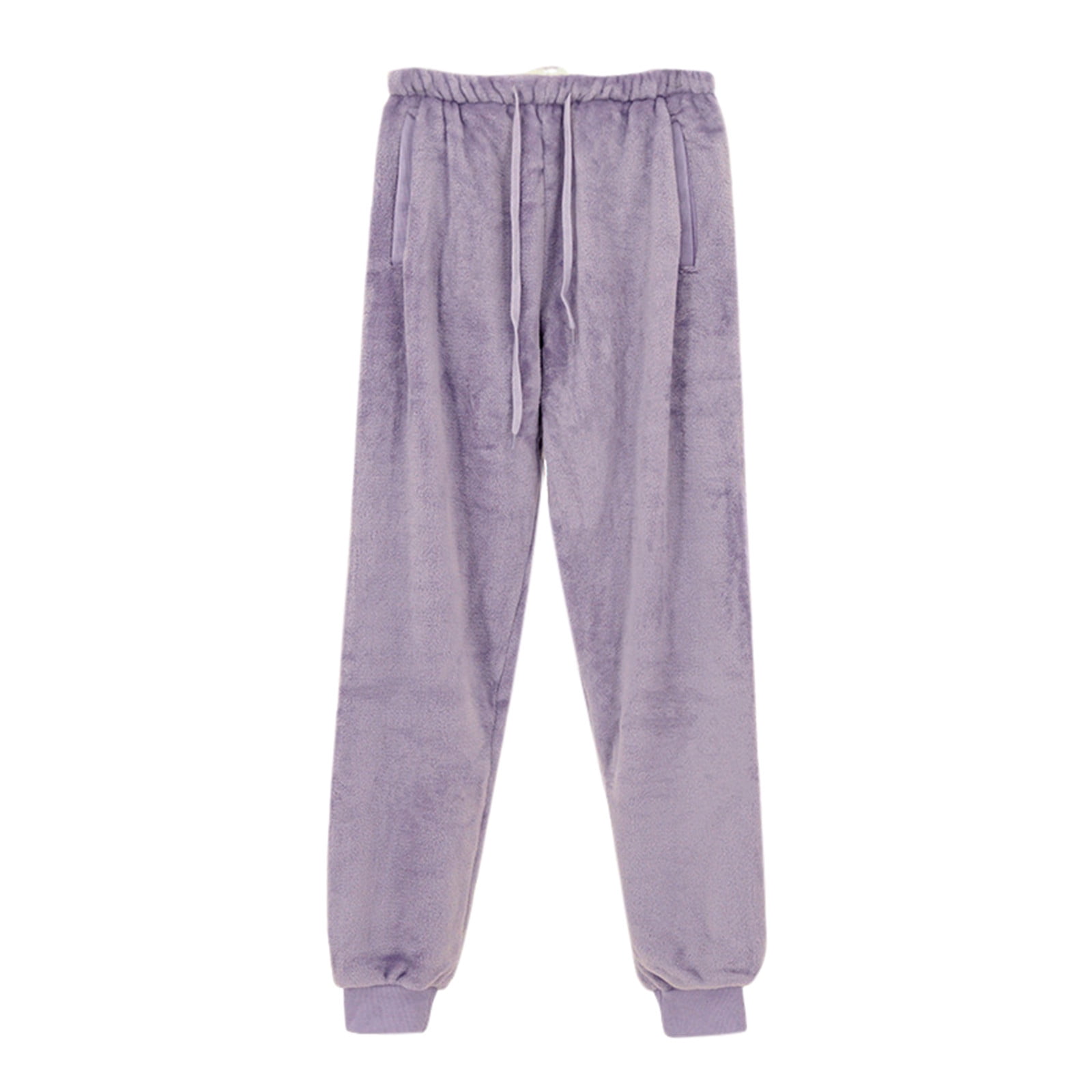 Kids Woolen Cotton Thickened Bottoming Pants Solid Color Warm