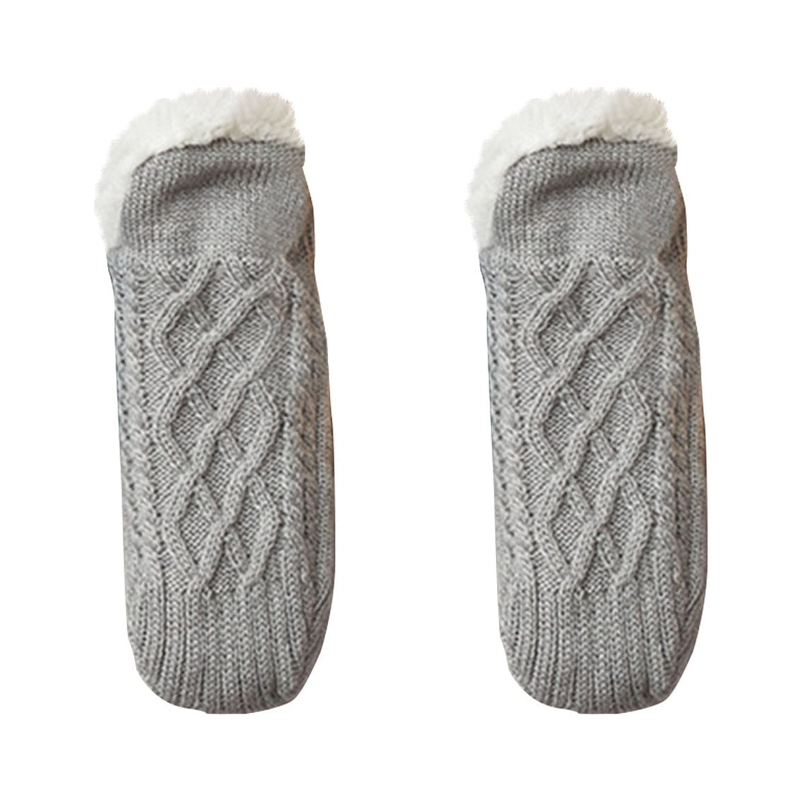 JGTDBPO Fuzzy Slipper Socks For Women Winter Christmas Warm Soft Fleece