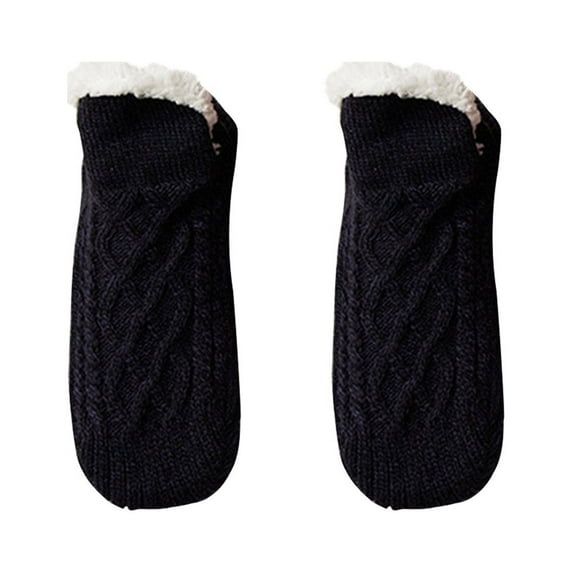 JGTDBPO Fuzzy Slipper Socks For Women Winter Christmas Warm Soft Fleece Lined Non Skid Thick Slipper With Grippers Non Slip Cozy Socks With Grips Winter Girls Soft Socks