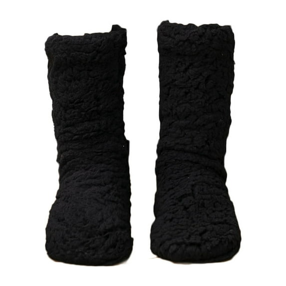 JGTDBPO Fuzzy Slipper Socks For Women Winter Warm Soft Fleece Lined Non Skid Thick Slipper With Grippers Non Slip Cozy Socks With Grips Winter Girls Soft Socks