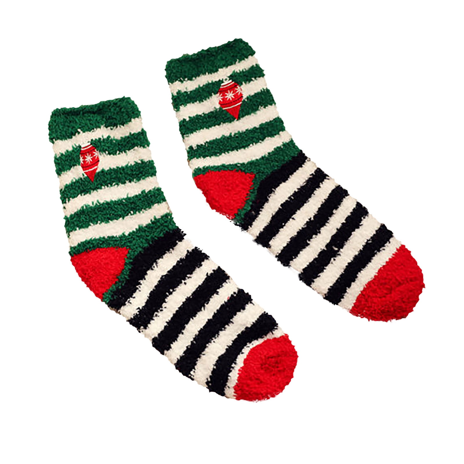 JGTDBPO Fuzzy Socks For Women Winter Christmas Warm Soft Fleece Lined