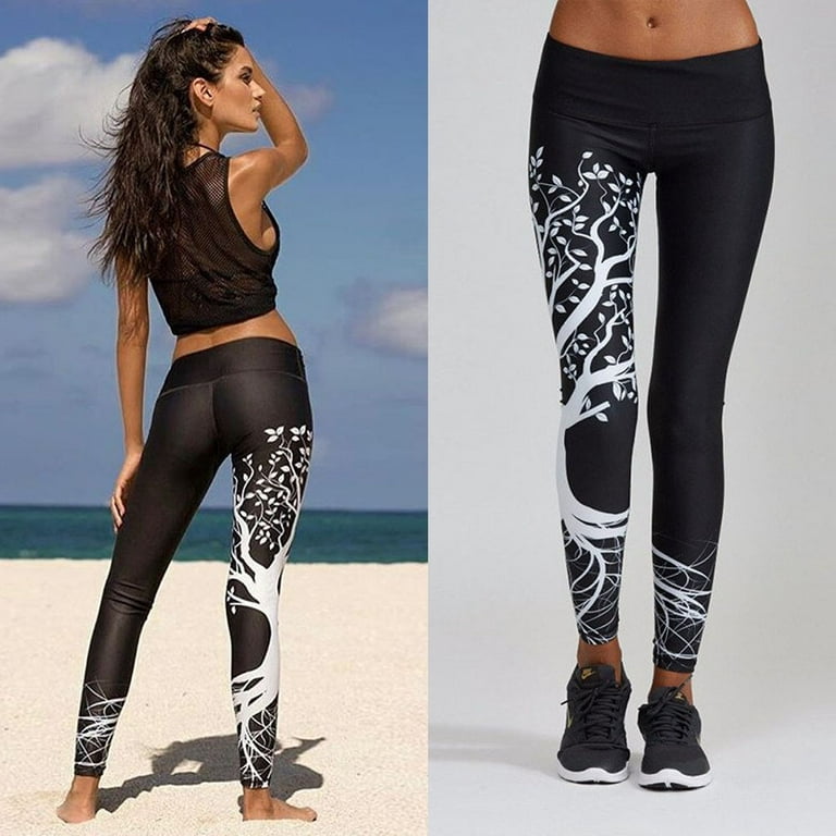 JGTDBPO High Waisted Leggings For Women No See-Through-Soft Big Tree  Printing Long Sports Pants Loose Casual Long Yoga Pants Trousers Gym  Fitness Exercise Athletic Pants 