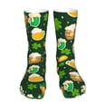 thumbnail image 1 of Xecao St Patrick's Day10 Print Fashion No Heel Casual Crew Socks Cushioned Breathable for Men Women - Moisture wicking,Not easy to fade Suitable for daily, 1 of 7