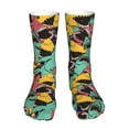 thumbnail image 1 of Xecao Angry Shark Pattern Print Fashion No Heel Casual Crew Socks Cushioned Breathable for Men Women - Moisture wicking,Not easy to fade Suitable for daily, 1 of 7