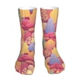 thumbnail image 1 of Xecao Colorful Autumn Forest Trees Print Fashion No Heel Casual Crew Socks Cushioned Breathable for Men Women - Moisture wicking,Not easy to fade Suitable for daily, 1 of 7