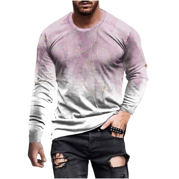 JGTDBPO Men'S Tshirts Casual Graphic Tees Unisex 3D Printed Long Sleeve Novelty Sweatshirt Round Neck Long Sleeve Pullover T-Shirt Blouse Tops
