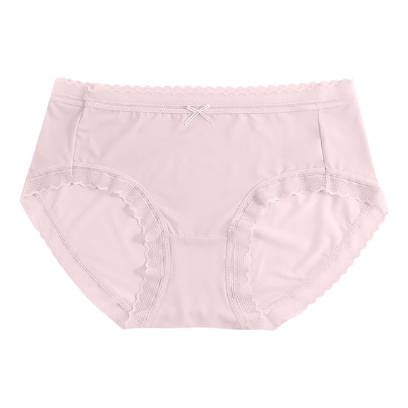 JGTDBPO Mid Waist Panties for Women Lace Traceless Thin Ice Seamless Silk Solid Color Ladies Regular Briefs Comfortable Breathable Underwear