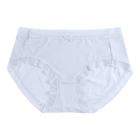 JGTDBPO Mid Waist Panties for Women Lace Traceless Thin Ice Seamless Silk Solid Color Ladies Regular Briefs Comfortable Breathable Underwear