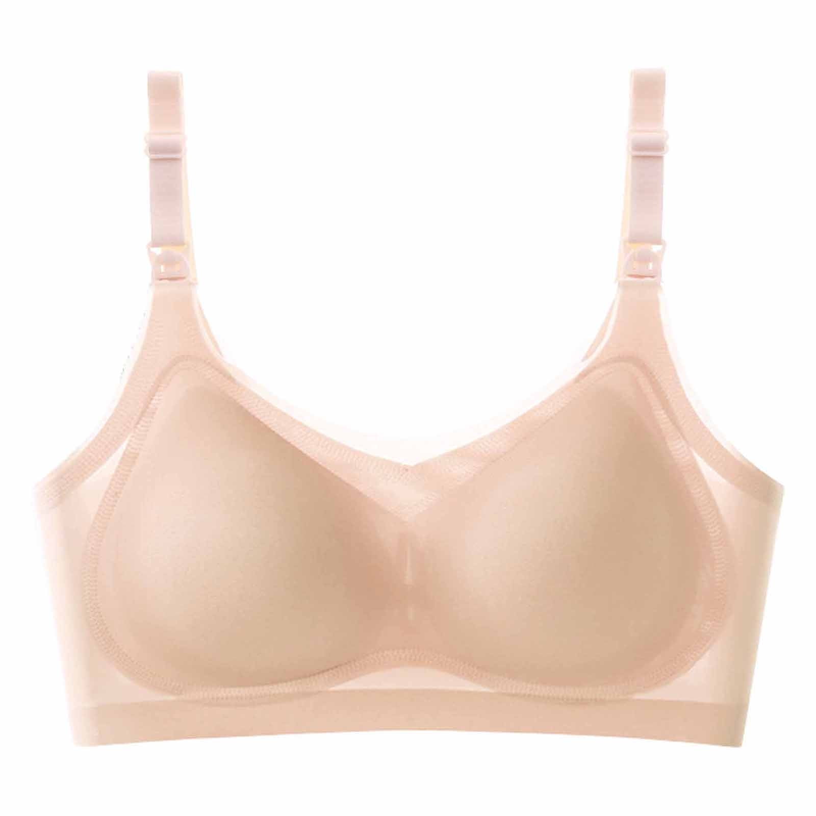 Jgtdbpo Nursing Bras For Breastfeeding Front Closure Plus Size Seamless