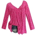 thumbnail image 1 of JGTDBPO Plus Size Blouses For Women Dressy Casual Long Sleeve Boho Floral Print V Neck Short Sleeve Loose Fit Pullover Shirts Tunic Tops For Leggings, 1 of 3