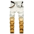 thumbnail image 1 of JGTDBPO Ripped Jeans Pants Men Fashion Trend Men'S Micro Elastic Slim Elastic Small Straight Leg Tie-Dye Trousers, 1 of 9