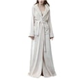 thumbnail image 1 of JGTDBPO Robes For Women Classic Unisex Premium Cotton Warm Night Gown Bathrobe Luxury Soft Thick And Fleece Plush Long Terry Cloth Household Sashes Pokets Loungewear Clothes Bathrobe Long Pajamas, 1 of 7