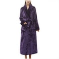 thumbnail image 1 of fheaev Robes For Women Classic Unisex Premium Cotton Warm Night Gown Bathrobe Luxury Soft Thick And Fleece Plush Long Terry Cloth Household Sashes Pokets Clothes Bathrobe Long Pajamas, 1 of 6