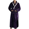 thumbnail image 1 of JGTDBPO Robes For Women Classic Unisex Premium Cotton Warm Thick And Fleece Night Gown Plush Long Terry Clothes Household Sashes Loungewear Clothes Flannel Warmth Beibei Fleece Bathrobe Long Pajamas, 1 of 9