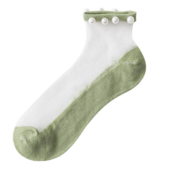 JGTDBPO Socks For Women Mesh Ladies Breathability Patchwork Thin Elastic Sheer Socks Girl Mesh Sheer Crew Sock Silk Lace Fishnet Ultra Thin Tulle Ankle See Through Novelty Valentine Gift Sock