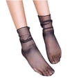 thumbnail image 1 of JGTDBPO Socks For Women Mesh Ladies Breathability Thin Elastic Sheer Socks Girl Mesh Sheer Crew Sock Silk Lace Fishnet Ultra Thin Tulle Ankle See Through Novelty Valentine Gift Sock, 1 of 2