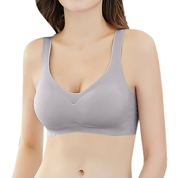 JGTDBPO Sports Bras For Women One-Piece Sports No-Trace Yoga Seamless Underwear Smoothing With Stretch Wireless Lightly Lined Comfort Sleeping Bra