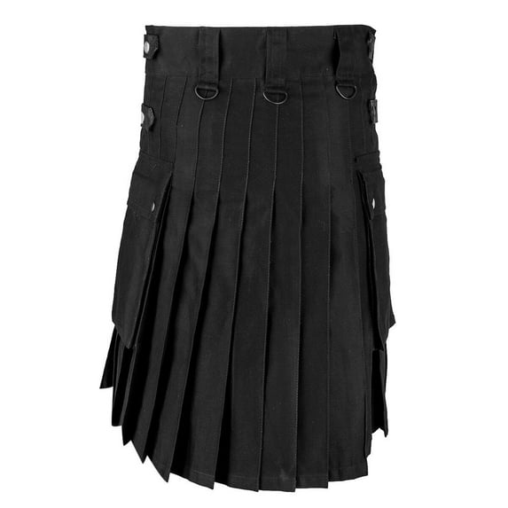 JGTDBPO Summer Scottish Skirt For Men Vintage Kilt Scotland Gothic Fashion Kendo Pocket Skirts Scottish Clothing