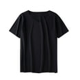 thumbnail image 1 of JGTDBPO Summer Shirts for Men Fashion Casual Pullover Solid Color Stylish Basic Seamless Short Sleeve V-Neck Blouses Shirts, 1 of 4
