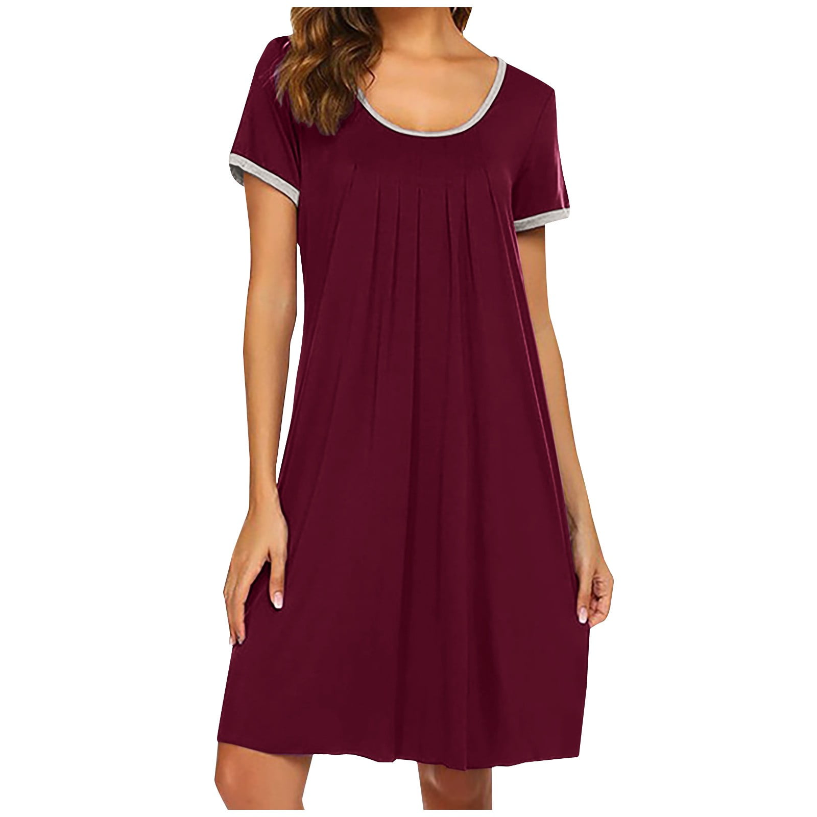 JGTDBPO Summer TShirts Dresses For Women Short Sleeves Nightgown Super