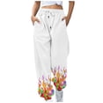 thumbnail image 1 of JGTDBPO Sweatpants For Women Baggy Lounge Ankle Banded Flame Printing Pants Elastic Tie Waist High Waist Drawstring With Pockets Long Pants Sporty Gym Athletic Fit Jogger Workout Cinch Bottom Trousers, 1 of 4