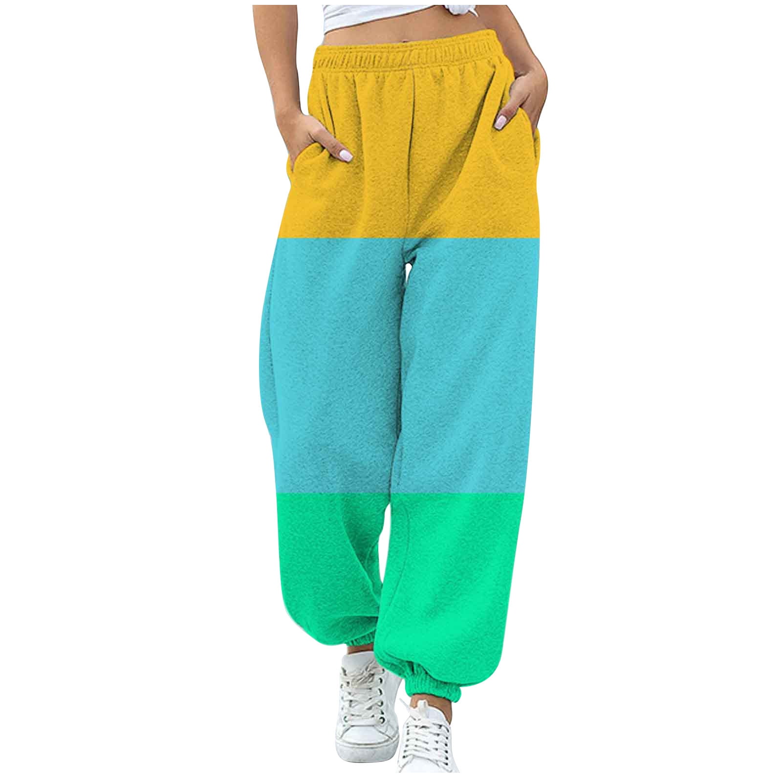 JGTDBPO Baggy Sweatpants For Women Casual High Waist Jogger Pants Y2K  Trendy Lounge Trousers With Pockets Sporty Gym Athletic Fit Jogger Pants