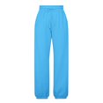 thumbnail image 1 of fheaev Sweatpants For Women Solid Color Baggy Pants Ankle Banded Pants Elastic Waist Drawstring Fleece Pants With Pockets Long Pants Athletic Fit Jogger Workout Bottom Trousers, 1 of 1