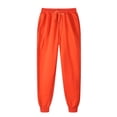 thumbnail image 1 of gakvbuo Sweatpants For Women Winter Solid Color High Waist Warm Pants Thick Lined Athletic Jogger Drawstring Lace-Up Thermal Lined Sweatpants With Pockets, 1 of 2