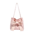 thumbnail image 1 of JGTDBPO Tote Bag for Women, Sweet Bow Heart Print Large Capacity Corduroy Handbag with Strap for Daily Travel Work Pink, 1 of 6