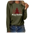 thumbnail image 1 of JGTDBPO Ugly Christmas Sweater For Women Funny Cute Tshirt Pullover Sweatshirt Christmas Graphics Print Long Sleeve Comfortable Round Neck Loose Blouse Shirt Holiday Tops, 1 of 4